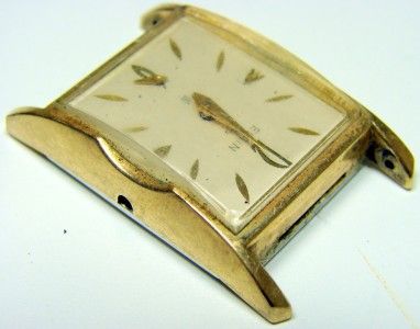   1950s VINTAGE 17 JEWELS FANCY ELGIN TANQ WRIST WATCH FOR REPAIR  