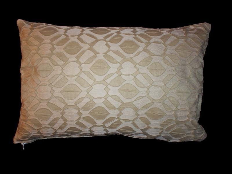 Posh POLLACK Off White Modern Contemporary Bolster Pillow  