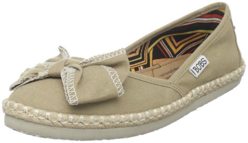 SKECHERS BOB BOW DOWN Womens Slippers Khaki 39507 NWT  