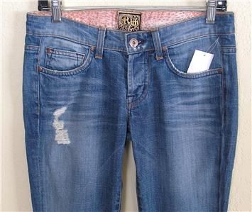 NWT RICH & SKINNY BOYFRIEND Jeans MENDED HEART 25 26  