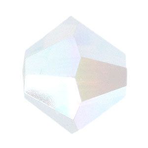 Swarovski Crystal #5328 4mm  White Opal AB2x 50  