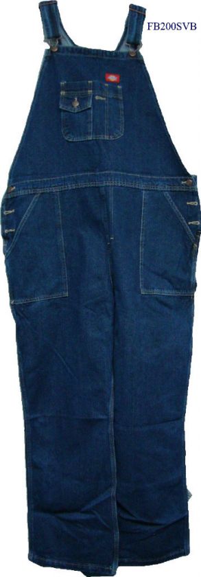 Dickies Womens Bib Overall FB200SVB Rinsed Denim L  