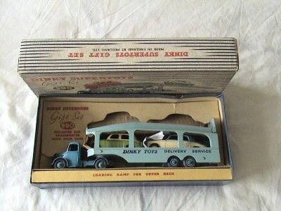 RARE DINKY SUPERTOYS GIFT SET No 990 PULLMORE CAR TRANSPORTER  