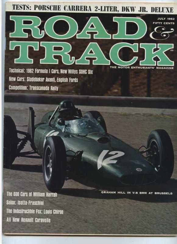 Road & Track July 1962 Graham Hill BRM 5 MBX6  