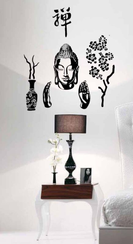 Asian Buddha Budha Wall Mural Vinyl Sticker Decal  