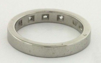 BULGARI PLATINUM .20CT VS1 F DIAMOND WEDDING BAND RING  