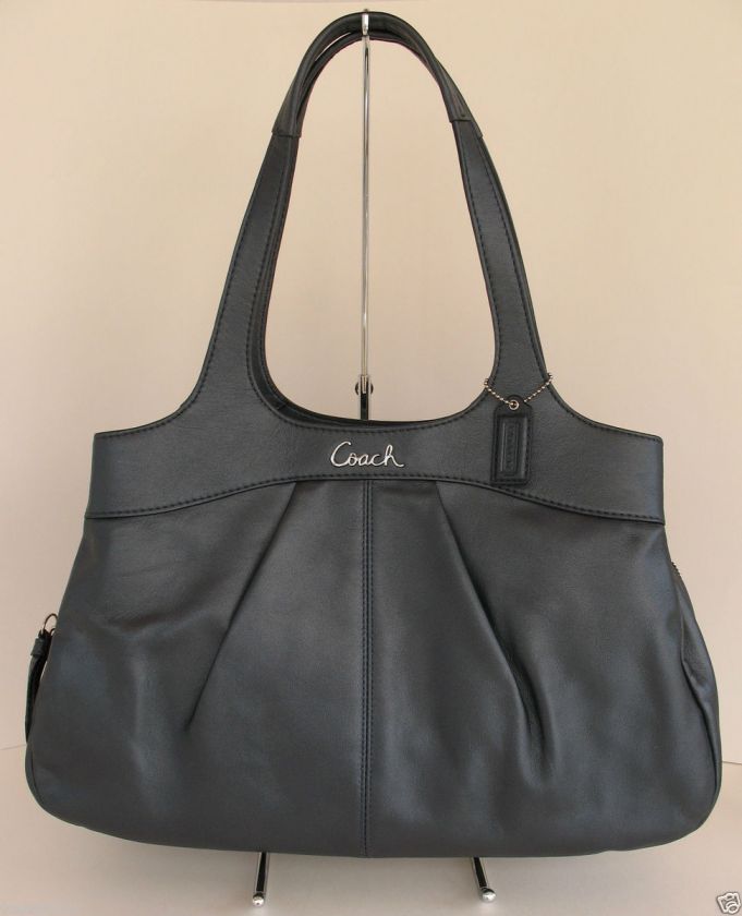 Authentic COACH GENUINE LEATHER LEXI CARRYALL HANDBAG F18829 Graphite 