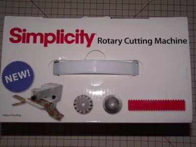 SIMPLICITY ROTARY CUTTING MACHINE W/BONUS $20 Value NIB  