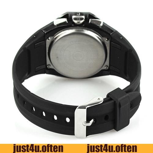   Band Sport Design Dual Digital Hand Display Boys Mens Quartz Watch