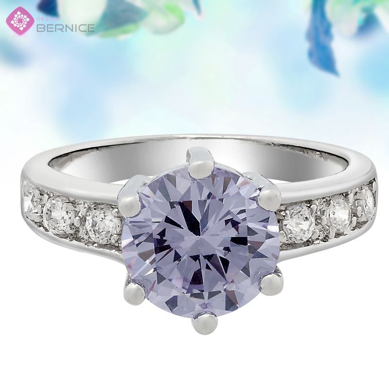 Special Jewelry Sale PURPLE TANZANITE GP WHITE GOLD COCKTAIL RING SIZE 