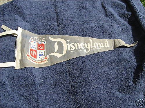 Early Vintage DISNEYLAND SOUVENIR PENNANT  