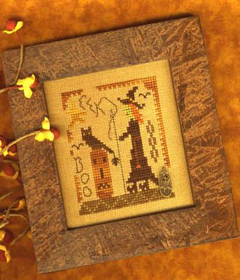 STITCHING WITCH SAMPLER CROSS STITCH HOMPSPUN ELEGANCE  