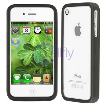 BLACK CASE+CHARGER+PRIVACY PROTECTOR GUARD for Apple iPhone 4S 4 G 