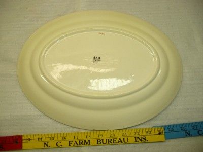 Steubenville Oval serving platter large green leaf #d  