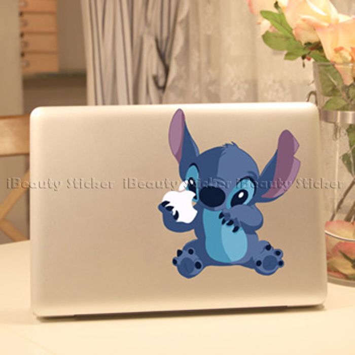 Stitch Macbook vinyl stickers pro air unibody decal sticker humor cool 