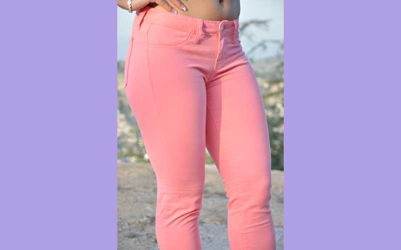 Salmon Pink Colored Skinny Pants Jeggings SZ= 0 13 FREE FAST SHIPPING 