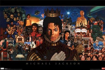 MUSIC POSTER ~ MICHAEL JACKSON CAREER COLLAGE  