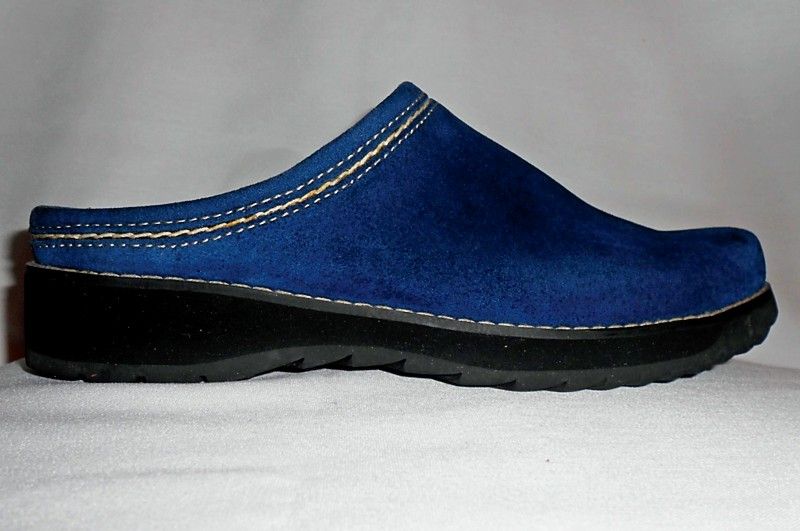 SPORTO Navy Blue Suede 8 M Womens Mules Clogs  