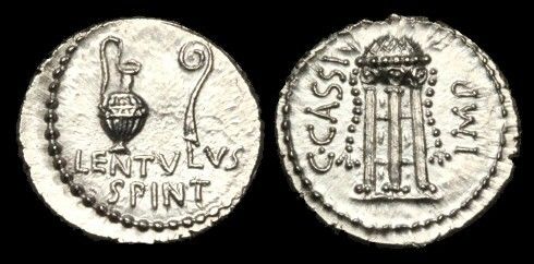 RE JTWF   REPUBLIC   C Cassius Longinus, AR Denarius.  