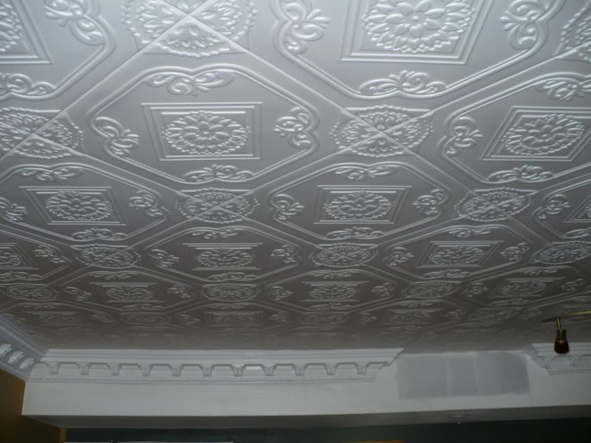 Painted Tin Look R51 Ceiling Tiles Diff Colors  