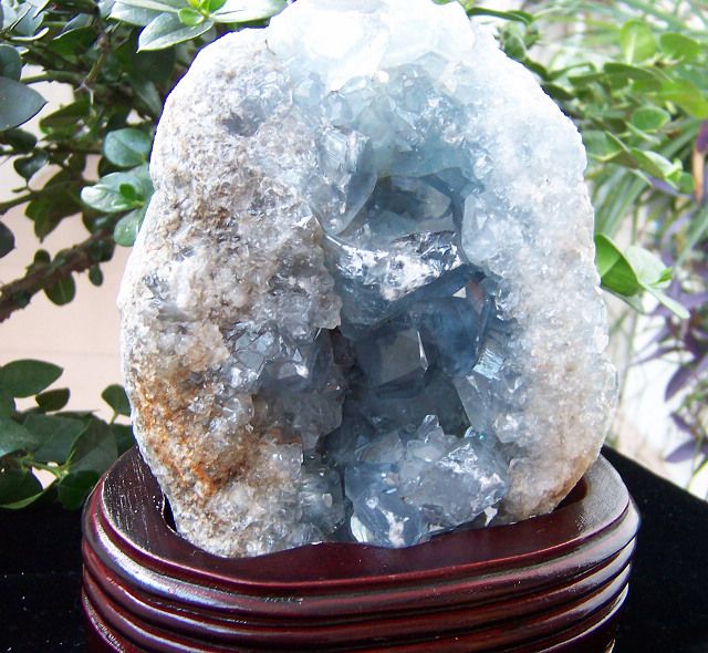 62lb Sky Blue Celestite Geode Cluster Sparkling Crystal  