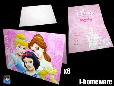   Snow White Bella Cinderella Disney Birthday All in One Party Supply