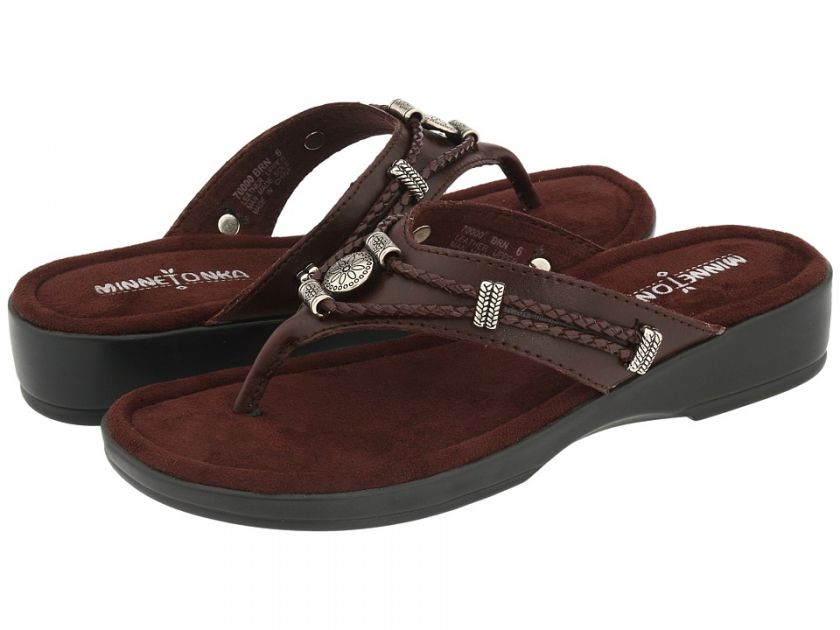 MINNETONKA SILVERTHORNE THONG WOMENS SANDAL SHOES  