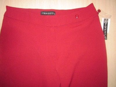 Vezucci size Small Blazer & size 6 Pants Burgundy Stretch Suit Set 