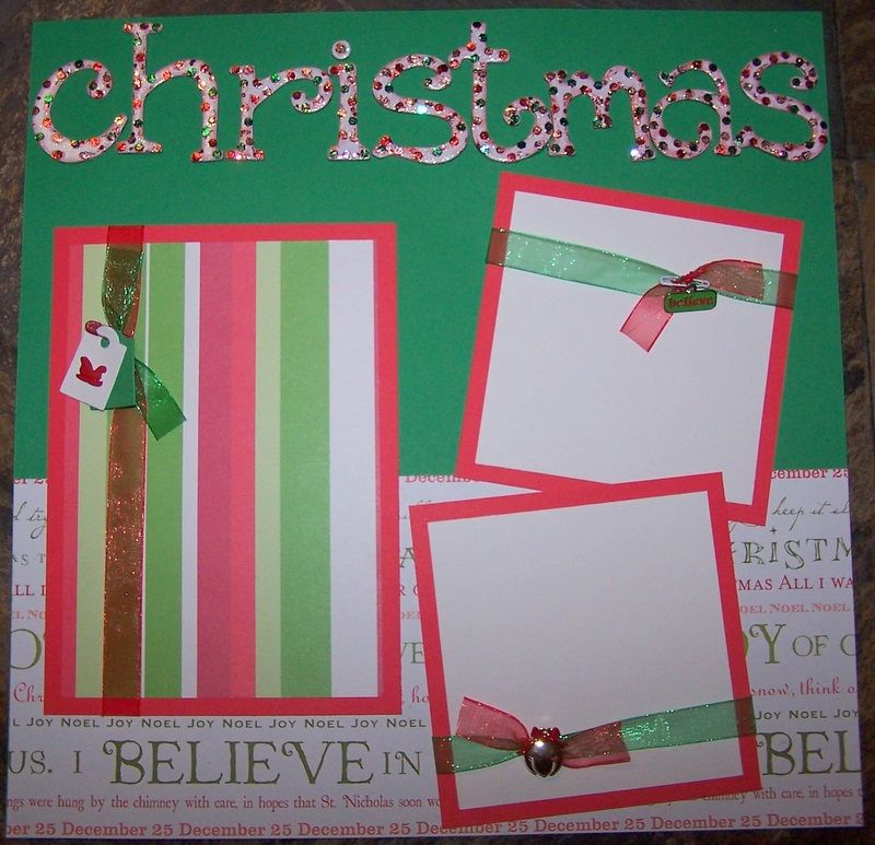 Christmas Believe Premade Scrapbook Pages 12x12 Santa Pre made  