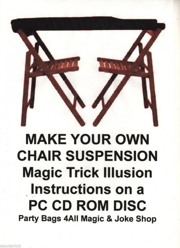 MAKE YOUR OWN CHAIR SUSPENSION Magic Trick Illusion PCD  