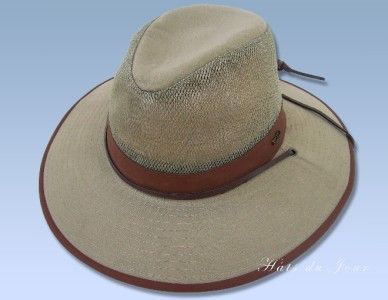 Scala Safari Style Outdoors Vented Brush Twill Hat  