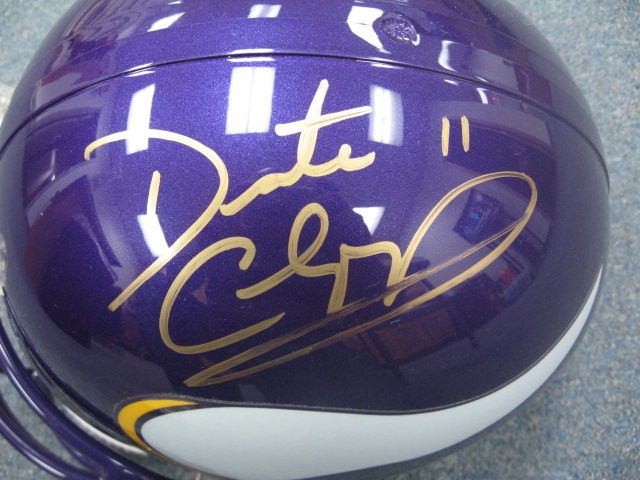 Daunte Culpepper Signed Riddell Full Size Helmet with a Certificate of 