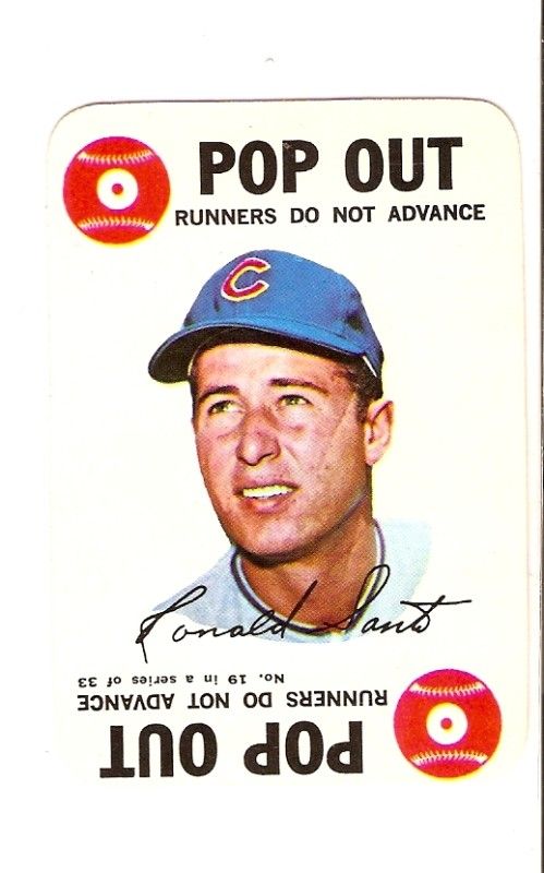 1968 TOPPS RON SANTO GAME CARD  