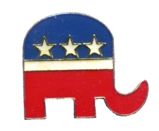 REPUBLICAN BRASS PIN PINS ELEPHANT LAPEL HAT HOT NEW  