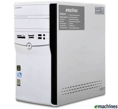 Emachines Desktop ET1810 01 Like New But Needs Repair 2GB DDR2 DVDRW 