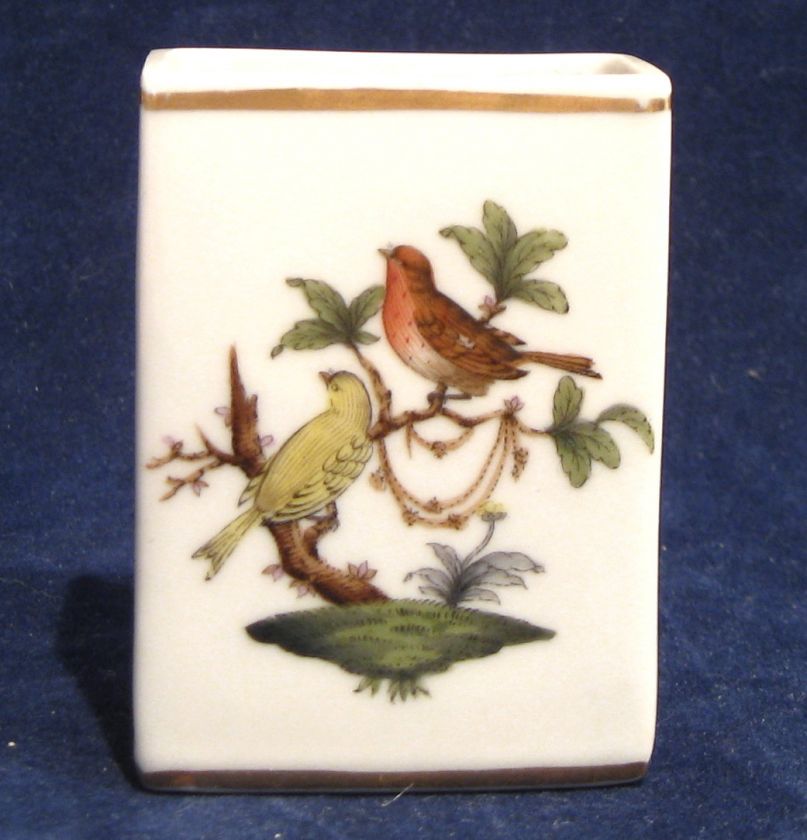 Herend Rothschild Bird Machbox Holder  