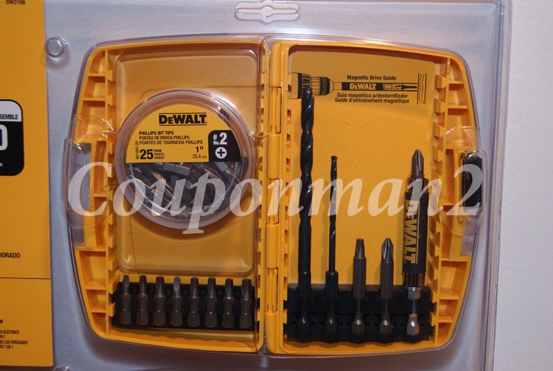 Dewalt DRILL DRIVER Set 90 Piece Screwdriver Dw2188 Over $80 Ridgid 