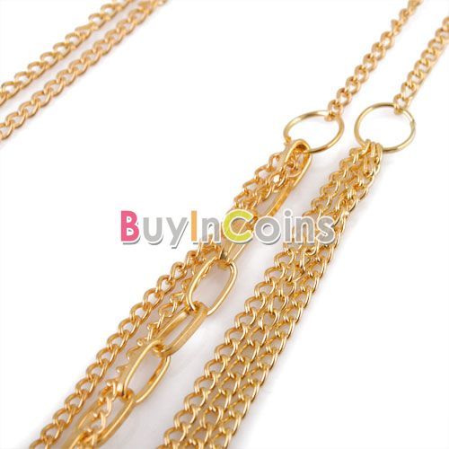   Fashion Charm Ladies Bohemia Style Leaves Multilayer Long Necklace