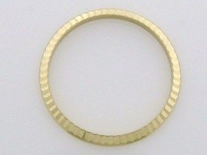 MIDSIZE 18KY GOLD FLUTED BEZEL FOR ROLEX DATEJUST  