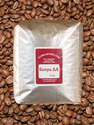 This is for 5 lbs. of our fresh American roasted Kenya AA coffee 
