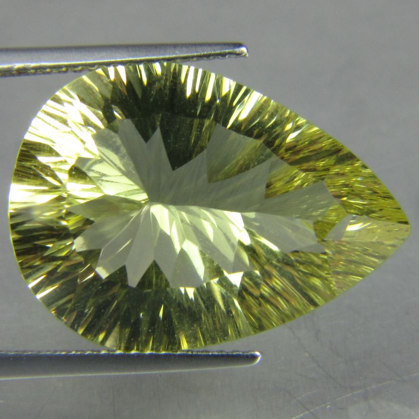 17.50 CTS MESMERISING PEAR LEMON TOPAZ GEMSTONE  