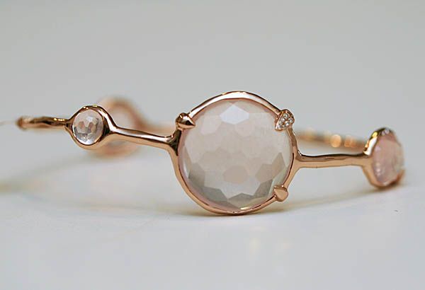 New IPPOLITA Rose Gold & Rose Quartz Diamond Bracelet $1295  