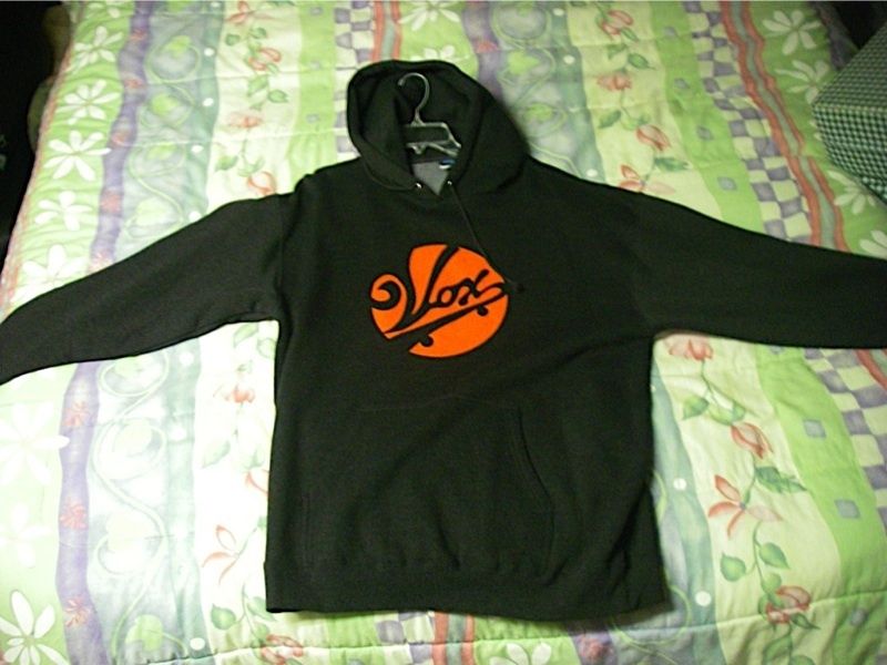 VOX RED LOGO HOODIE SWEATSHIRT   XL Black   NWT  