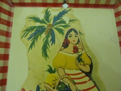 VTG MEXICAN WALL DECOR,Vtg Mexican Southwest Kitchen Decal Tin 