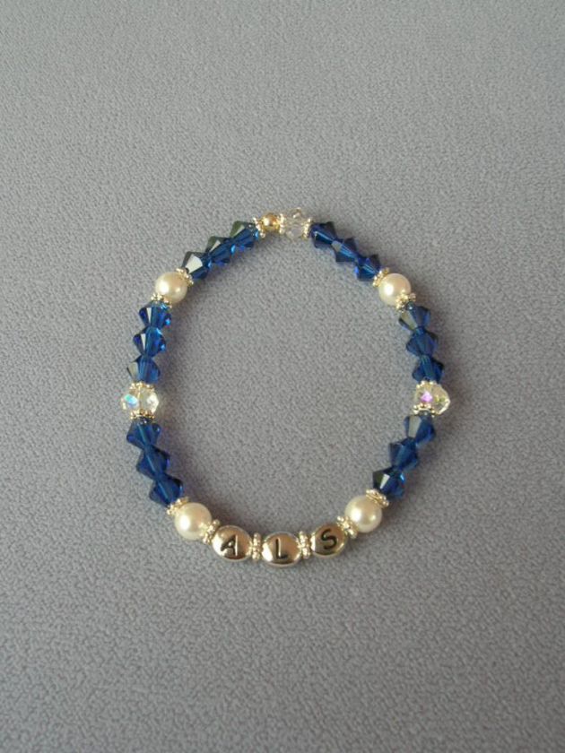 SWAROVSKI  ALS AWARENESS BRACELET LOU GEHRIGS DISEASE  