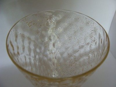 Vintage Classic VENETIAN GOBLET by Murano Gold Grapes#1  