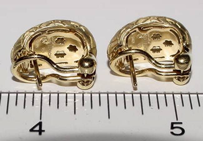 MONTBLANC 18K Gold Snake EARRINGS Box Diamond RARE  