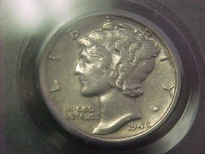 1942/41 1942/1 MERCURY HEAD DIME OVERDATE PCGS AU *VERY RARE*  