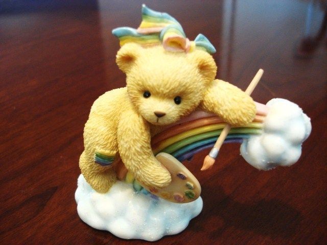 1997 Enesco Cherished Teddies  You Color My Rainbow   