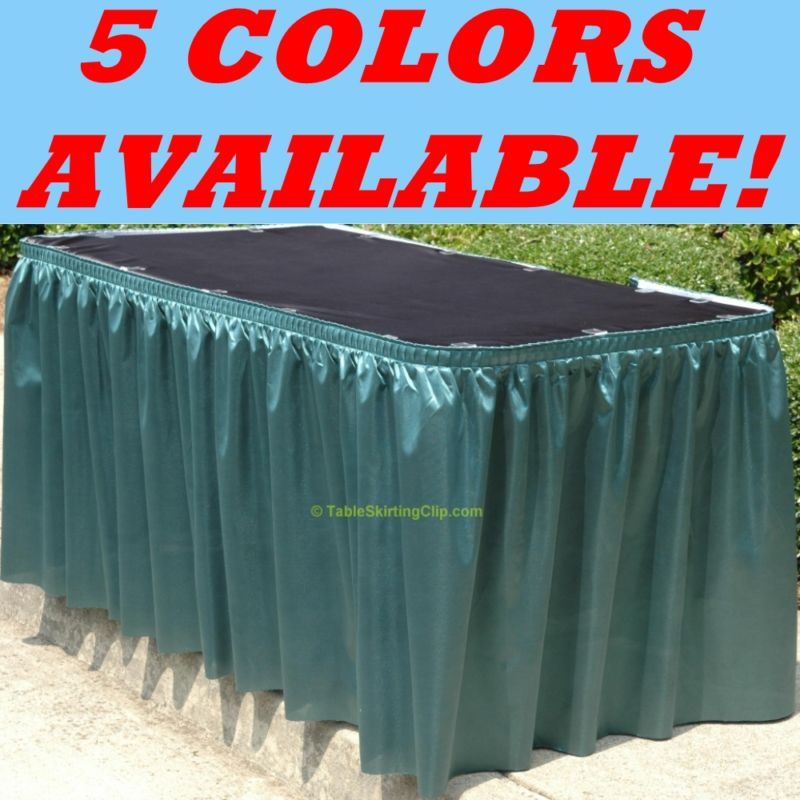 14 ECONOMY TABLE SKIRTS 100% POLYESTER TABLE SKIRTING  